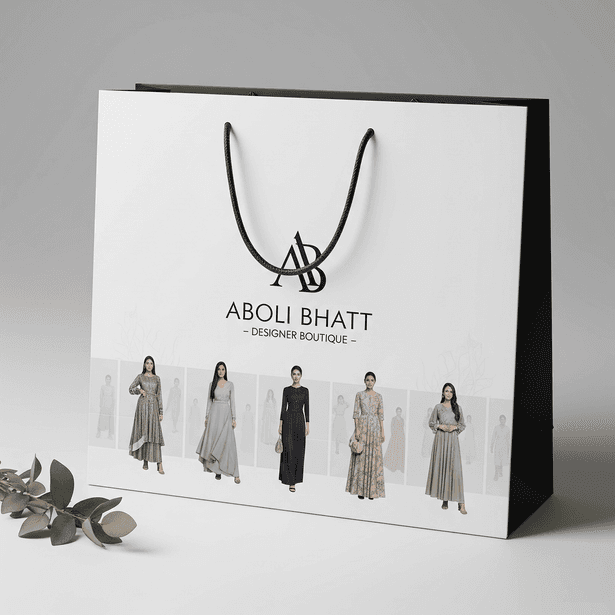 White Kraft Carry Bag — Krish Paper Bag